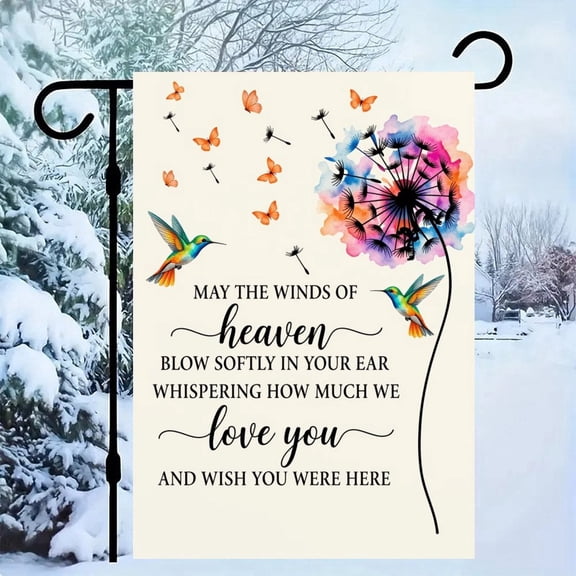 NewJum Memorial Garden Flag Double Sided Outside, Inspirational Quote Remembrance Memorial Day Gravesite Yard Outdoor Decoration,12x18