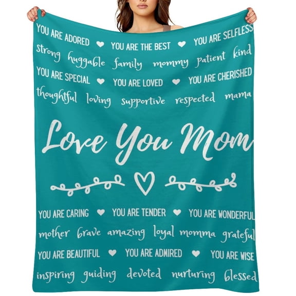 NewJum Mom Blanket Gift for International Women's Day | Cozy Dyed Fleece Throw Blanket - Best Mom Ever Gift for Couch or Bed | Special Present from Daughter or Son,30x40 inches