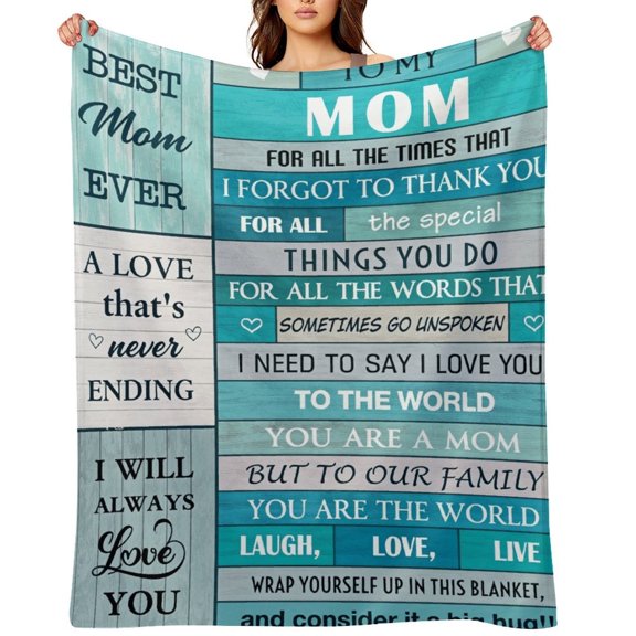 NewJum Mothers Day Blanket for Mom, Mom Birthday Gifts, Gifts for Mother Birthday, Best Mommy Ever Presents, Mother Soft Blanket,30x40 inches