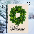 thumbnail image 1 of NewJum Wreath Spring Garden Flag Magnolia Leaves Welcome Small Yard Flag Double Sided Burlap Summer Flag for Outside Decor 12x18, 1 of 6
