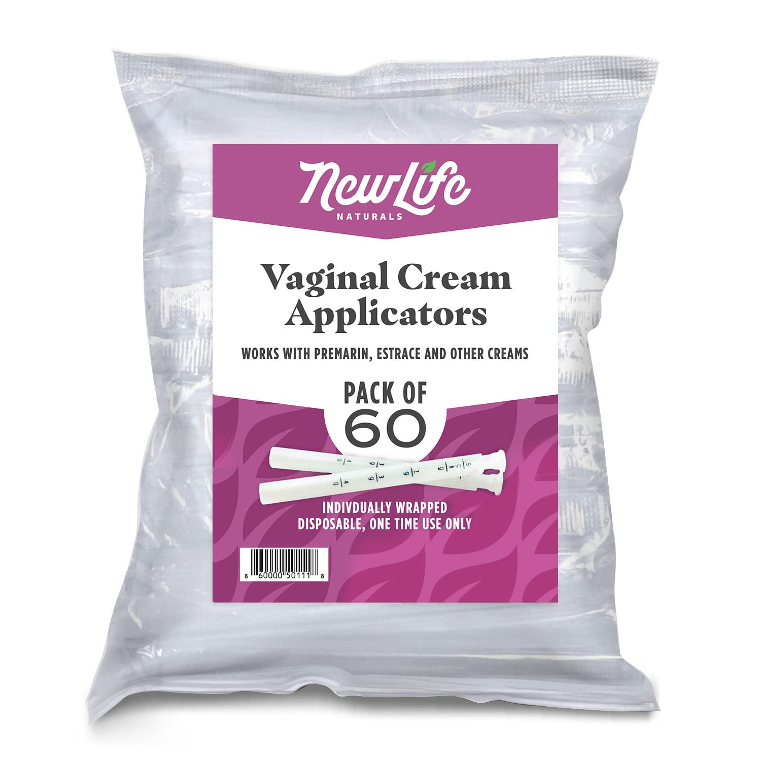 NewLife Naturals Vaginal Cream Applicators for Premarin Estrace & Estrogen Creams with Dosage Markings 60