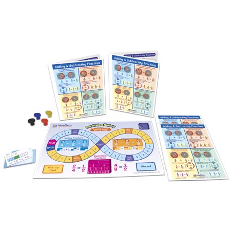 NewPath Learning Adding and Subtracting Fractions Learning Center Game, Grade 3 to 5