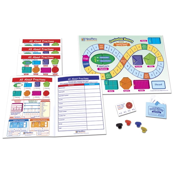 NewPath Learning All About Fractions Learning Center Game, Grades 3 to 5