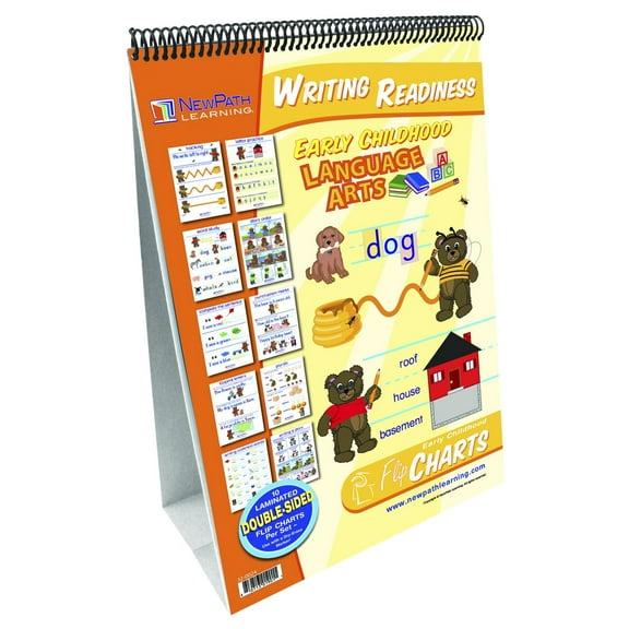 NewPath Learning Early Childhood ELA Readiness Flip Chart, Writing Readiness