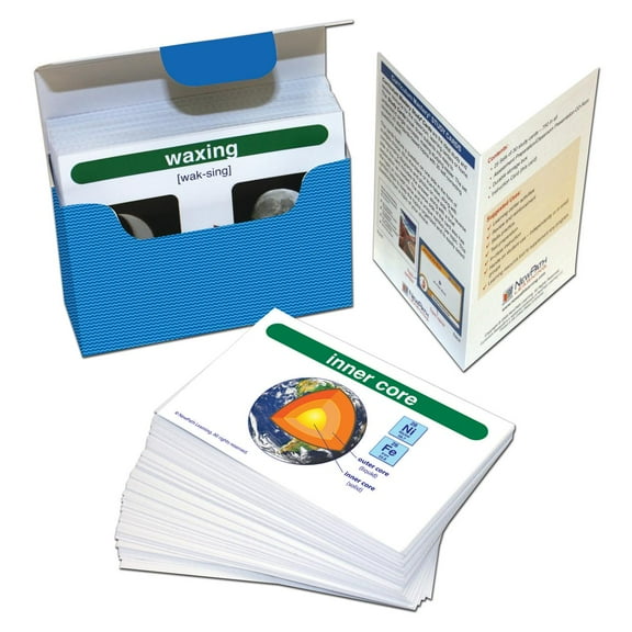 NewPath Learning Earth Science Vocabulary Builder Flash Card Set - Middle School, 200 Cards