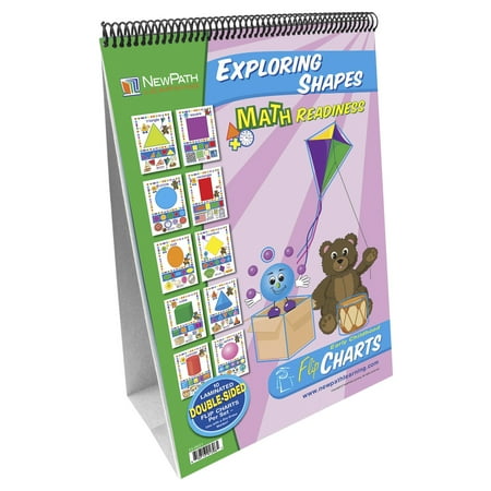 NewPath Learning Exploring Shapes Write-On/Wipe-Off Flip Chart Set, Grades PreK to 2