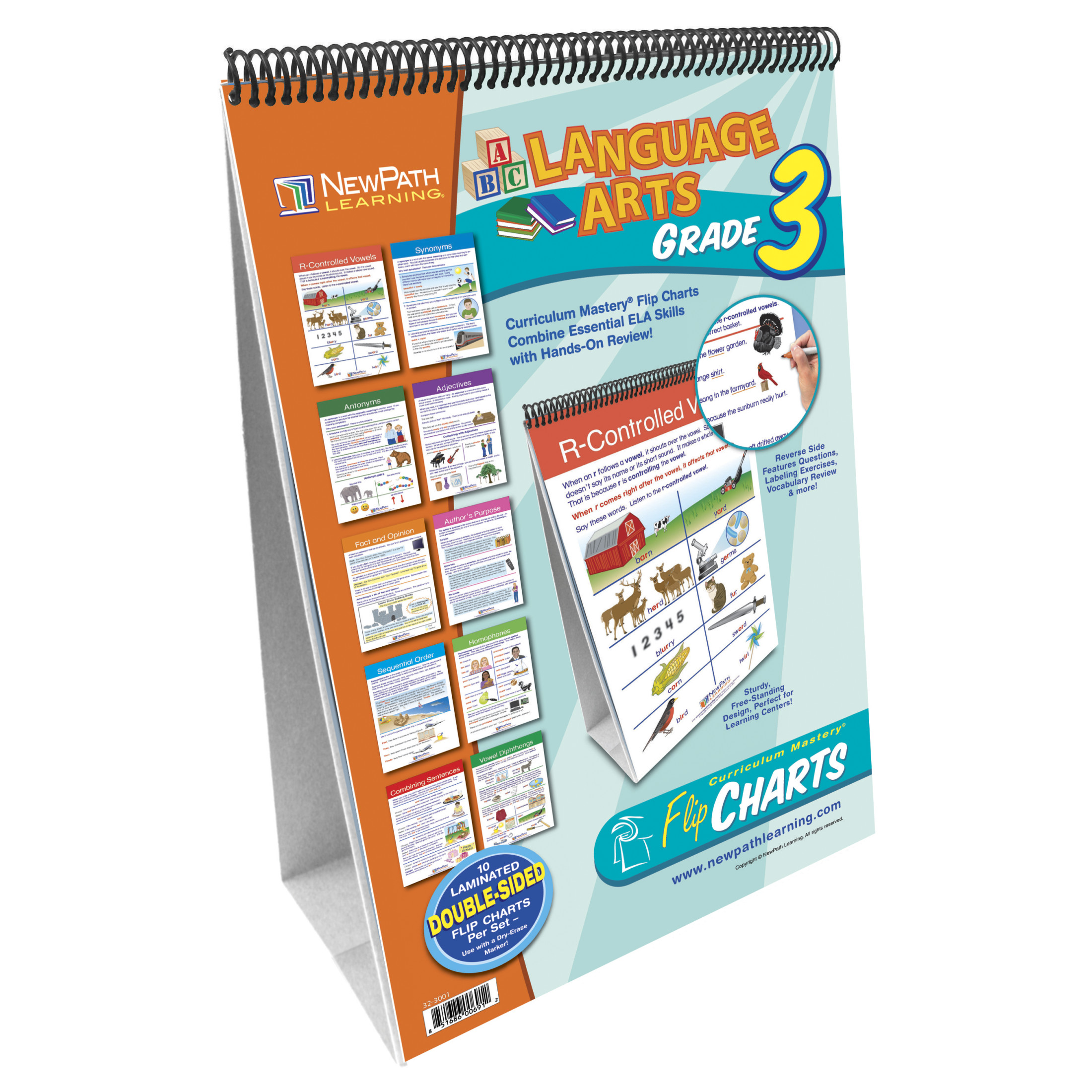 NewPath Learning Language Arts Write-On/Wipe-Off Flip Chart Set, Grade ...