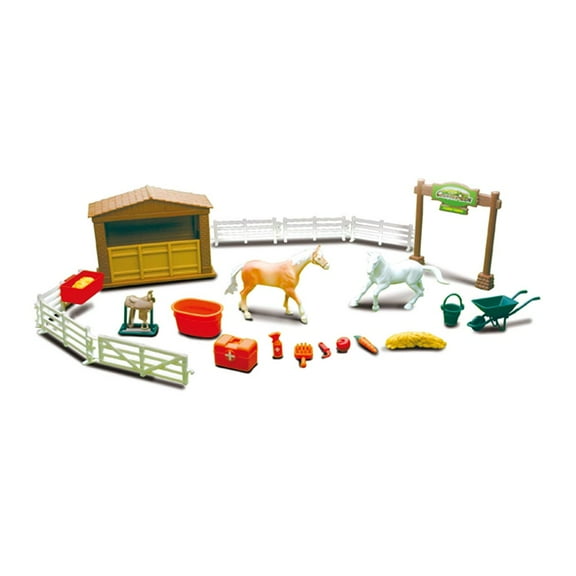 NewRay Toys Country Life Horse Farming Playset