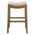 thumbnail image 1 of NewRidge Home Saddle Style 30" Bar Height Stool with Cream Fabric, 1 of 9