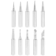 NewSoul 10PCS Replacement Soldering Tips 10 Sizes Solder Iron Tips Kit Lead-Free Screwdriver Iron Tip Soldering Rework Station