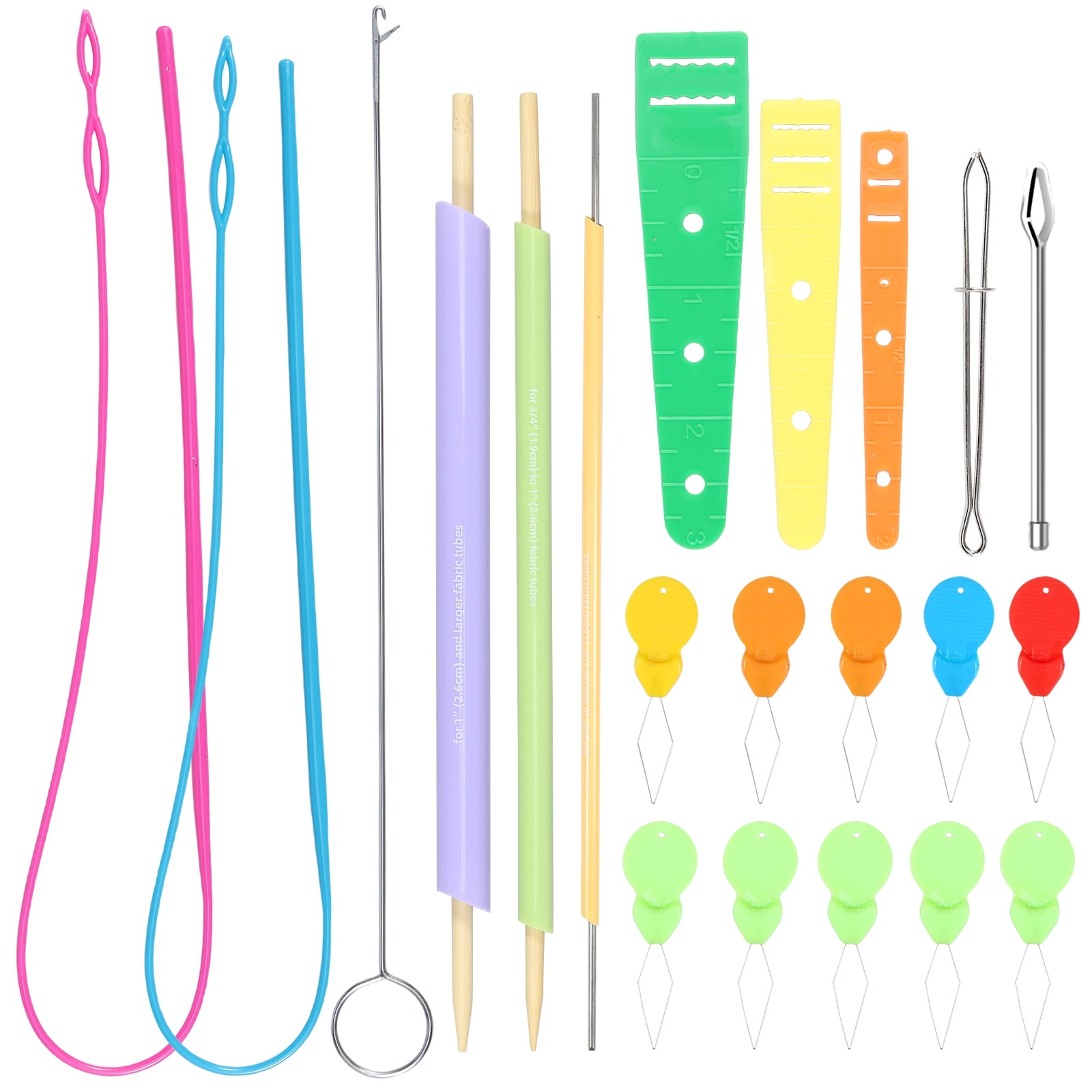 NewSoul 21Pcs Fabric Tube Turners Set Drawstring Threader Kit Including ...