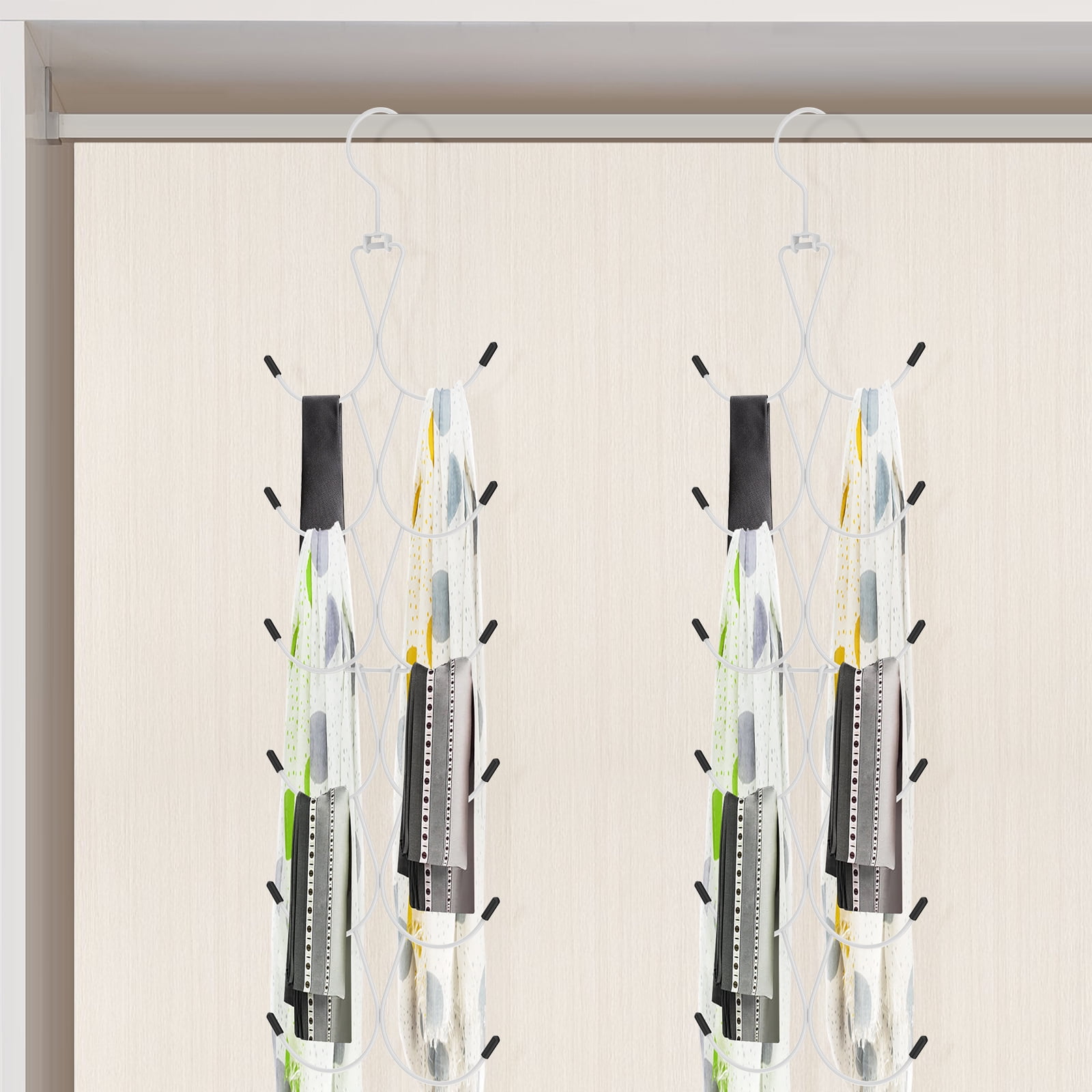 NewSoul 2PCS Scarf Hanger for Closet,20lbs Large Capacity Scarf