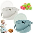 NewSoul 2PCS Toddler Snack Cups No Spil with Lids,BPAFree Snack Containers with Handle for Kids