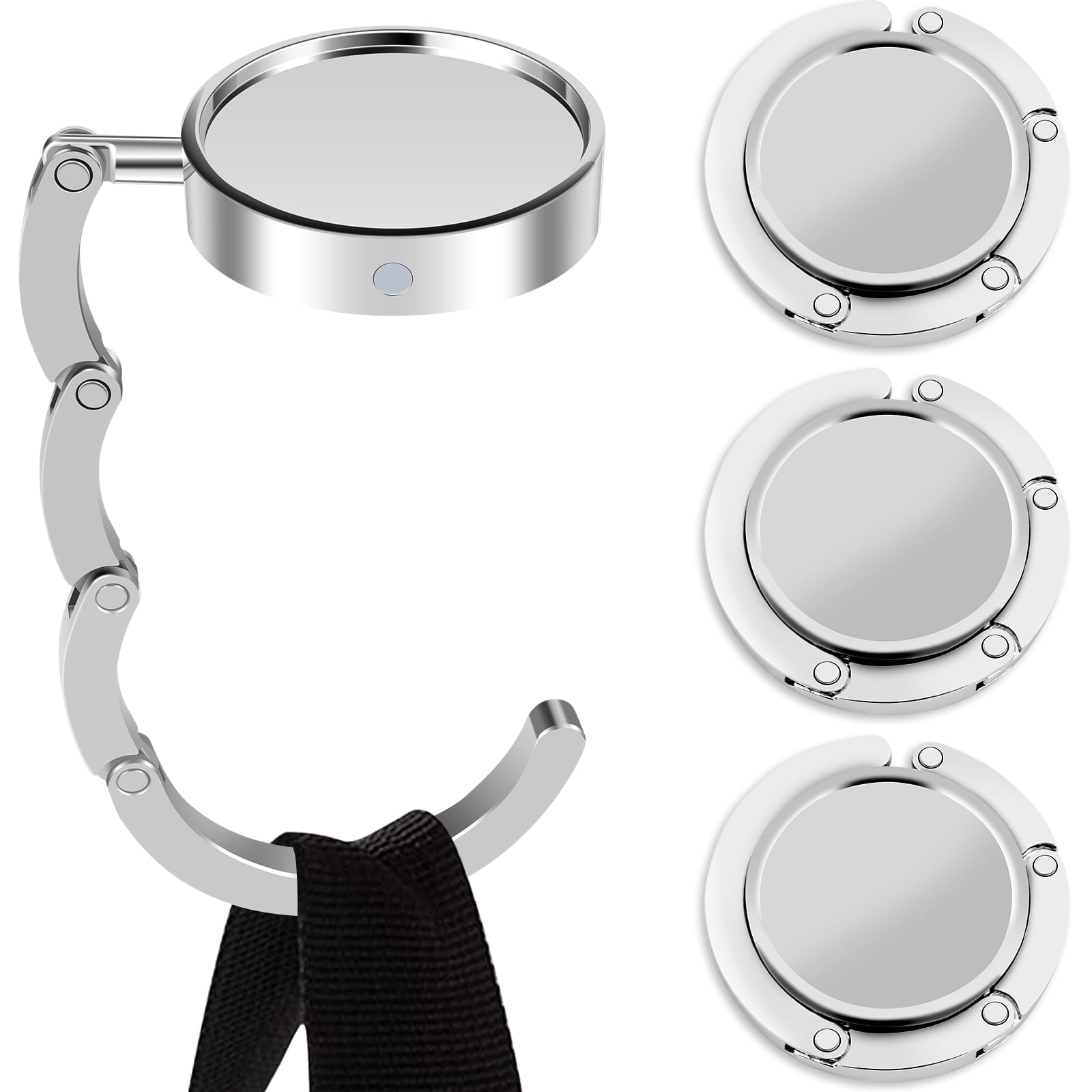 Newsoul 4PCS Portable Handbag Hangers,Metal Silver Handbag Holders ...