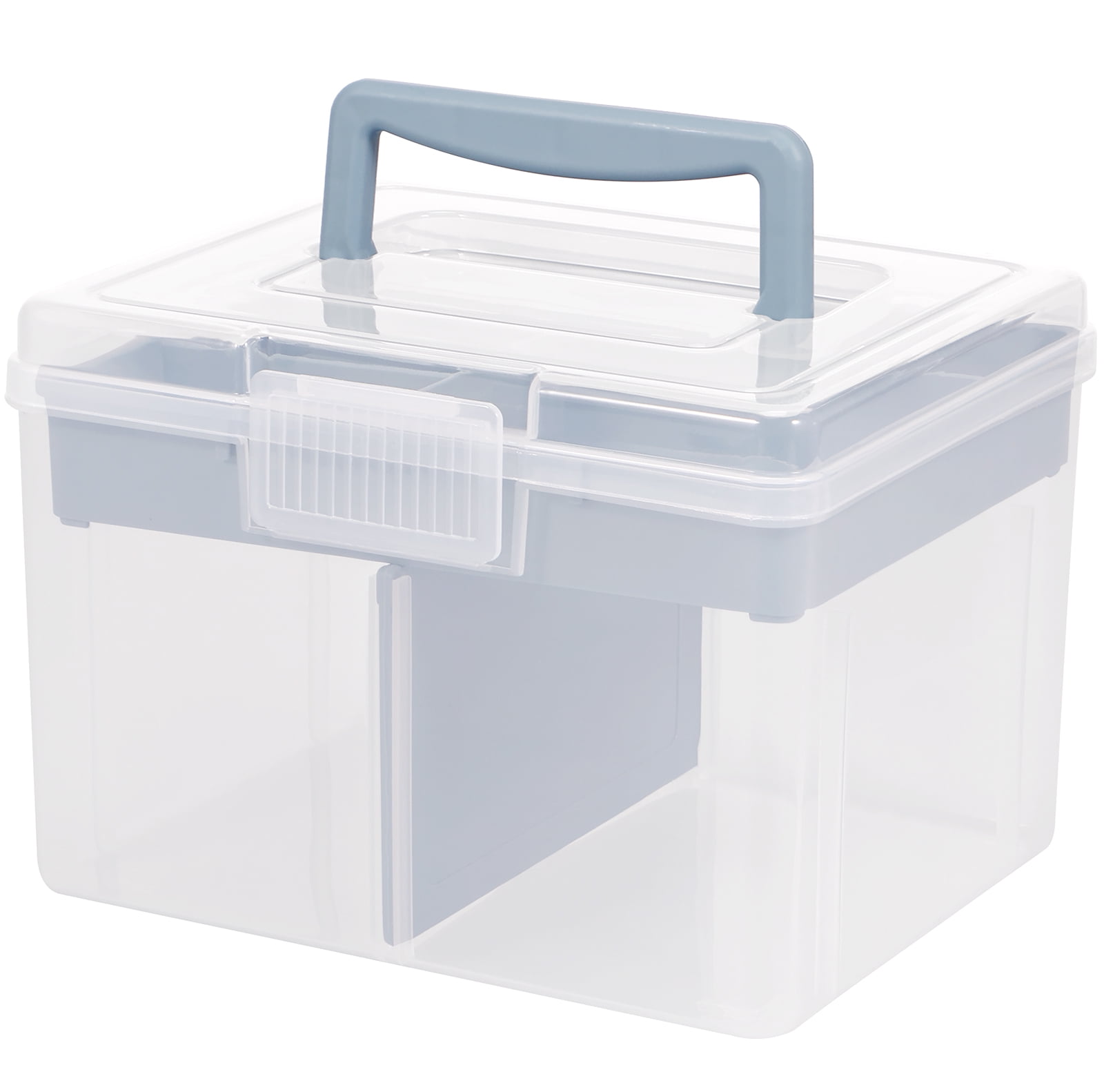 NewSoul Craft Storage Box with Handle,Clear Plastic Storage Container