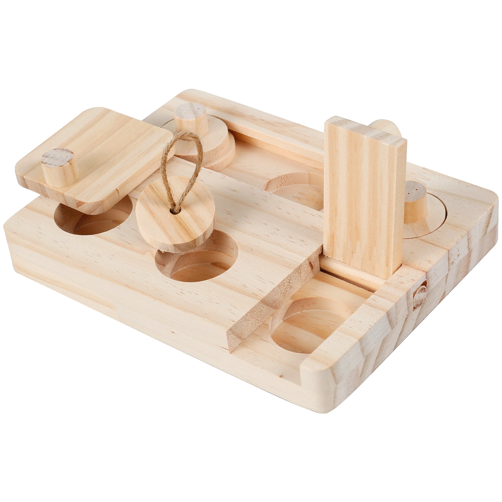 View of NewSoul Guinea Pig Foraging Toys 6 In 1 Wooden Hamster Interactive ...