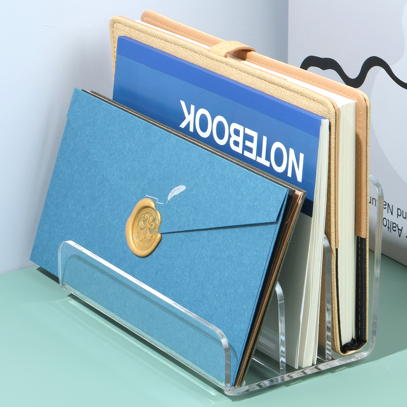 NewSoul Mail Organizer 3 Compartments Large Capacity Letter Holder