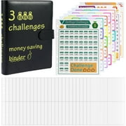 NewSoul Money Saving Envelopes Challenge Binder 100 Money challenge Book to Save $5,050,10,000, 500, 52 Week Money Savings Challenges Book with Cash Envelopes for Budgeting Planner (Black)