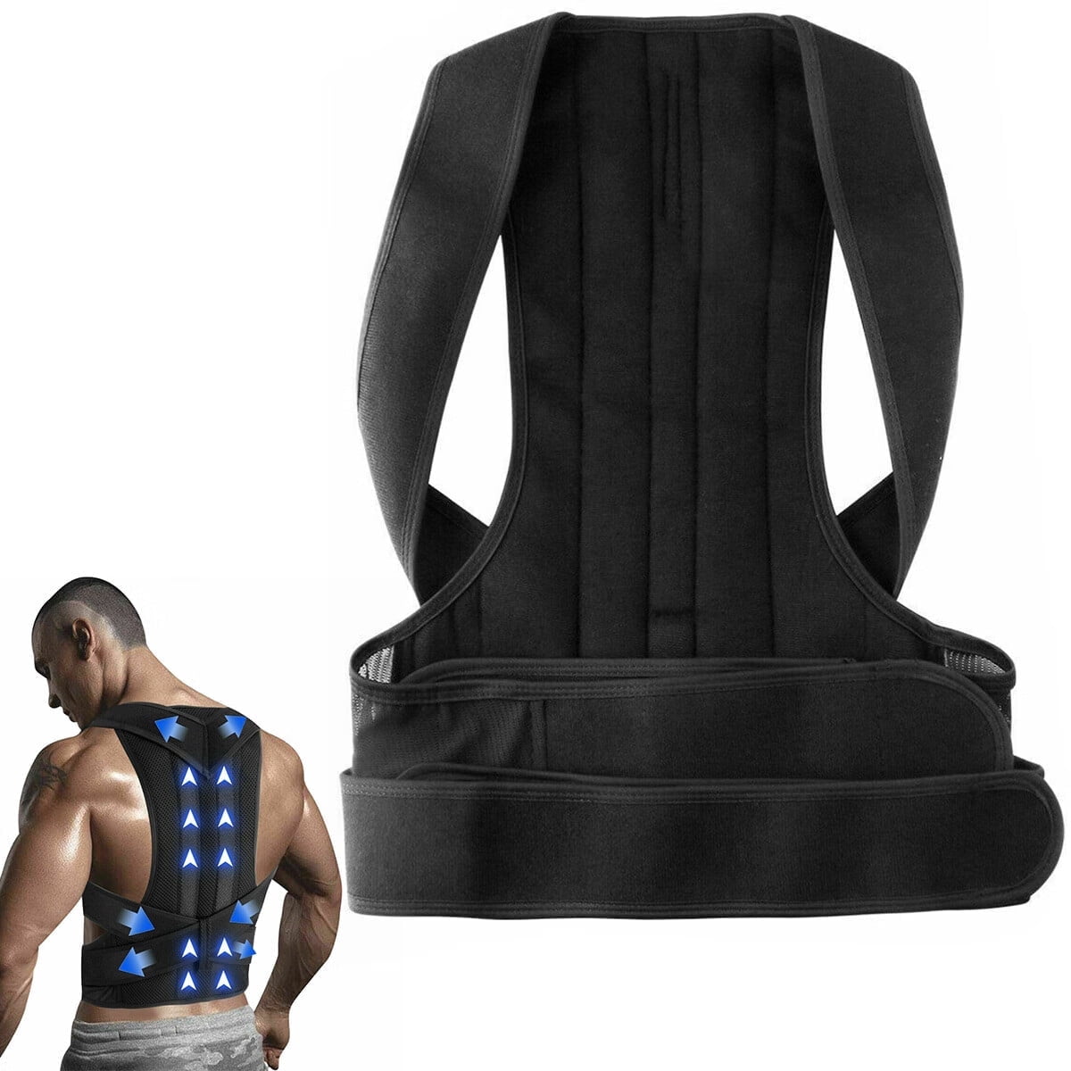 NewSoul Posture Corrector Belt Back Brace for Men and Women Relieves ...
