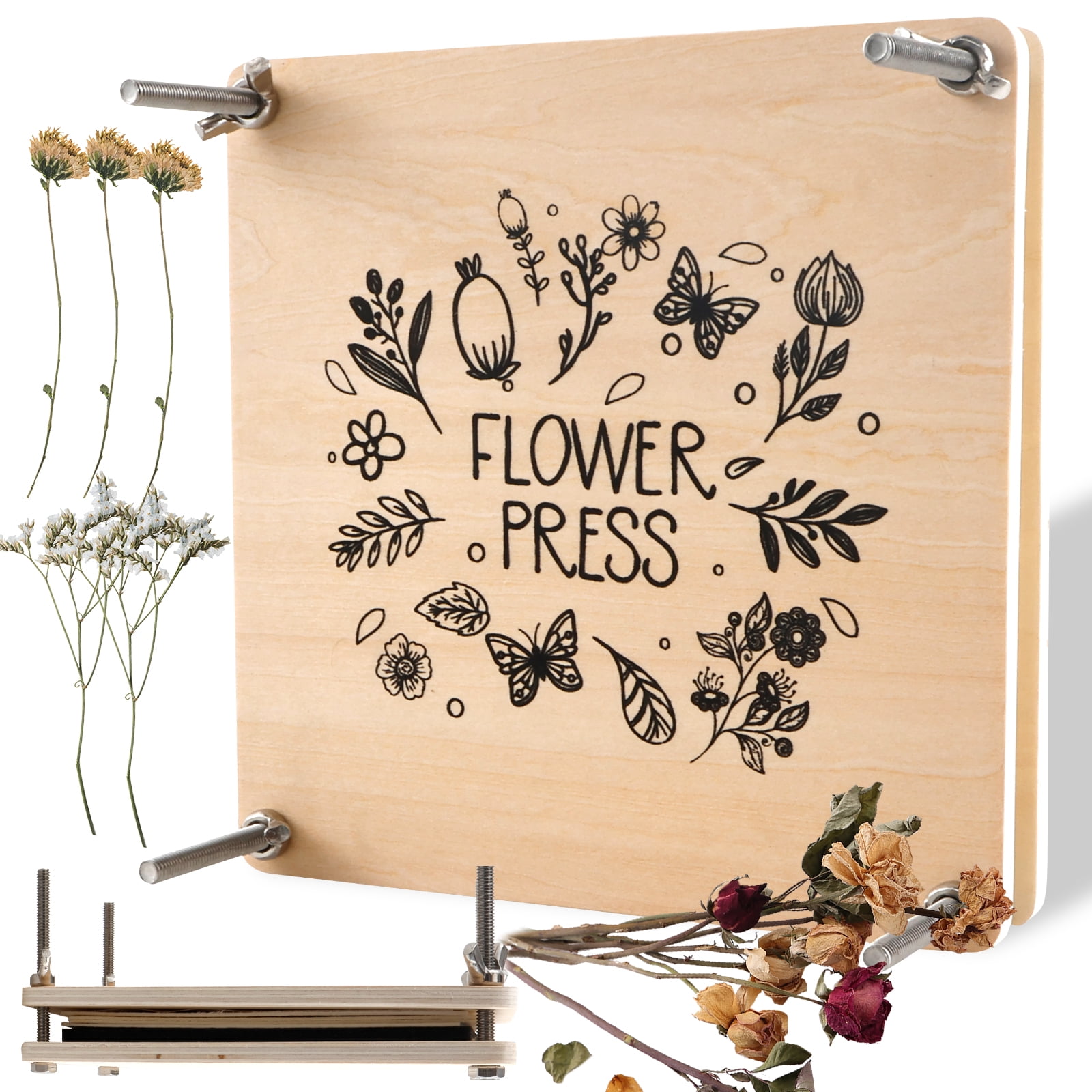 NewSoul Pressed Flower Art Kit,Microfleur Flower Press Kit,Large Flower