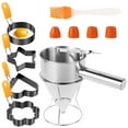 thumbnail image 1 of Xiyztok 6Pcs Griddle Breakfast Kit Practical Breakfast Kit Includes Batter Dispenser with Stand Egg Ring and Oil Brush for Cooking Cupcake Waffle Muffin, 1 of 11