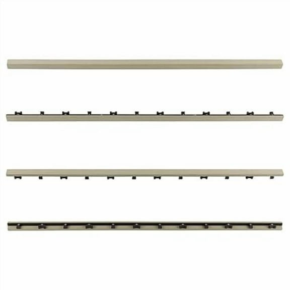 NewTechWood 1/12 ft. x 3 ft. Quick Deck Composite Deck Tile Straight Trim in Roman Antique (2-Pieces/Box)