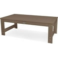 thumbnail image 1 of NewTechWood Boston Teak Rectangle Plastic Outdoor Coffee Table, 1 of 6