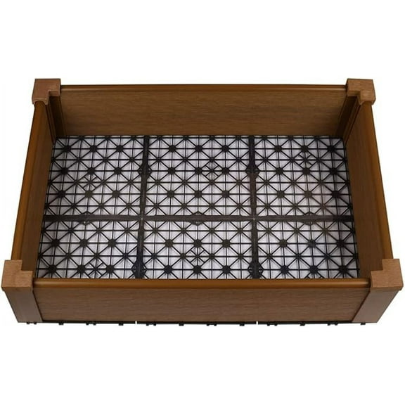 NewTechWood Composite Lumber Patio Raised Garden Bed Kit (24 x 36, Peruvian Teak)