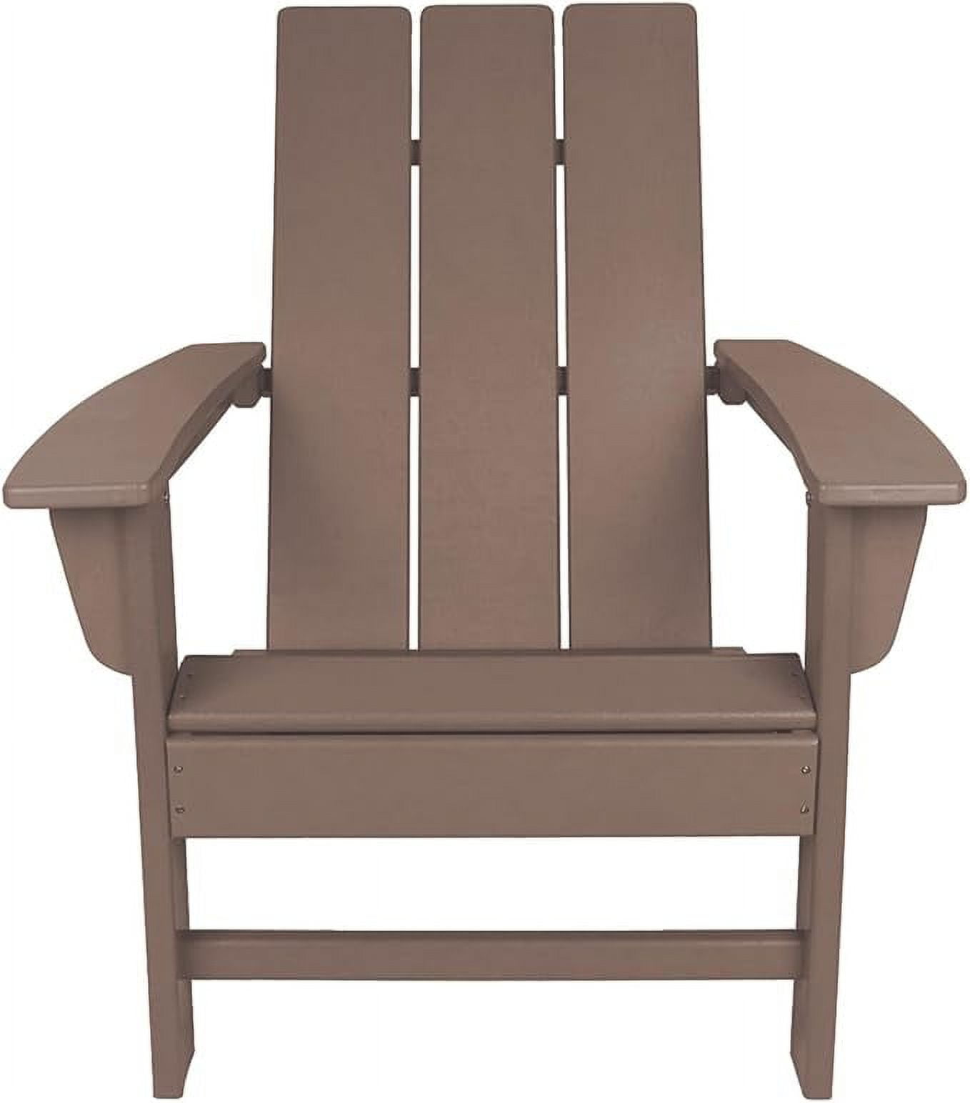 NewTechWood Flat Top Adirondack Chair in Teak