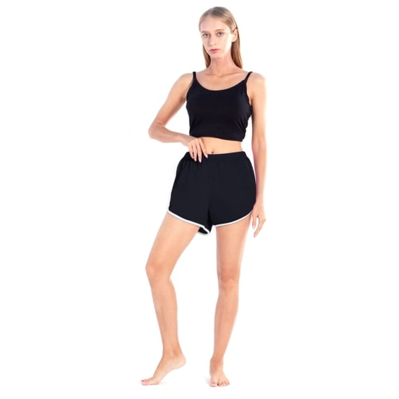 NewWay Women's Elastic Running Yoga Training Sports Shorts Workout Short Pants Waistband Athletic Shorts,S-4XL