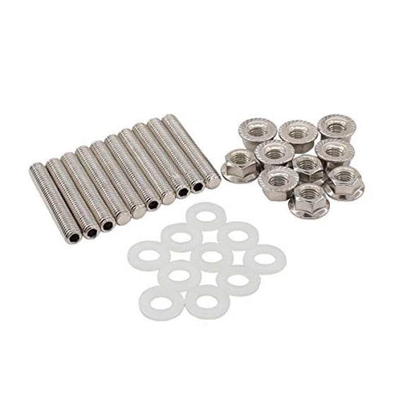 NewYall Stainless Exhaust Manifold Head Studs Bolts Nuts Kit