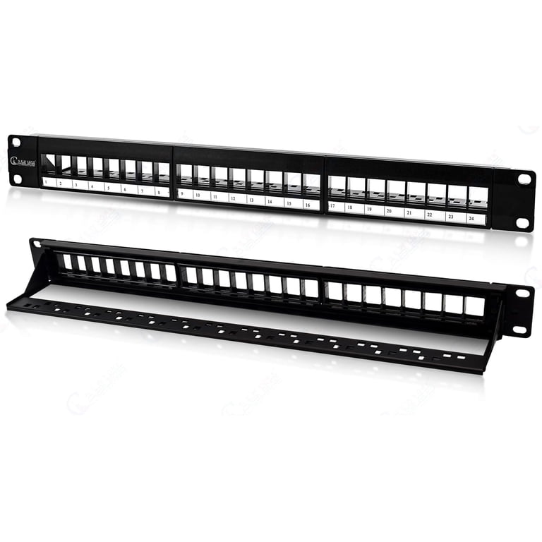 Keystone Rack Panel 1u Patch Panel 24-Port Keystone Patch Panel - 1U Rack Mount Network ...