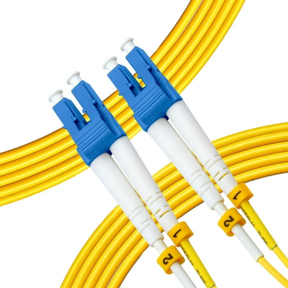 NewYork Cables 5M OS2 LC to LC Fiber Patch Cable | Single Mode Duplex Corning 9/125 | High Speed SMF 5 Meter LC-LC Network Cable