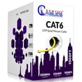 thumbnail image 1 of NewYork Cables Cat6 Plenum CCA 1000ft Bulk Ethernet Network LAN Cable UTP 4Pairs 550MHz 23AWG Yellow, 1 of 9