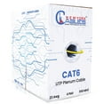 thumbnail image 1 of NewYork Cables Cat6 Plenum CCA 1000ft Bulk Ethernet Network LAN Cable UTP 4Pairs 550MHz 23AWG Yellow, 1 of 7