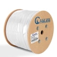 thumbnail image 1 of NewYork Cables Cat6 Shielded Plenum Cable 1000FT - 100% Solid Bare Copper Conductors - PoE++ Support, 23 AWG, 550MHz Overall Foil Shield (F/UTP), 1 of 5