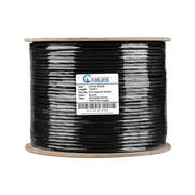 NewYork Cables Cat6a Riser Pure Copper 1000ft Bulk Ethernet Network Lan Cable UTP 4 Pairs 10 GBit/s 750MHz 23AWG Black