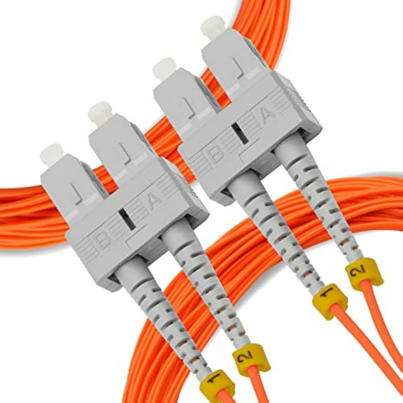 NewYork Cables 10G Gigabit OM1 SC to SC Multimode Duplex Fiber Patch Cable, 62.5/125 Series (Orange), 10 Meter