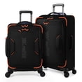 thumbnail image 1 of New York Xpress 2-Piece Softside Luggage Set, 22/26 inch Lightweight Water-Resistant Upright Suitcase for Men Women, Black - TA8353, 1 of 11