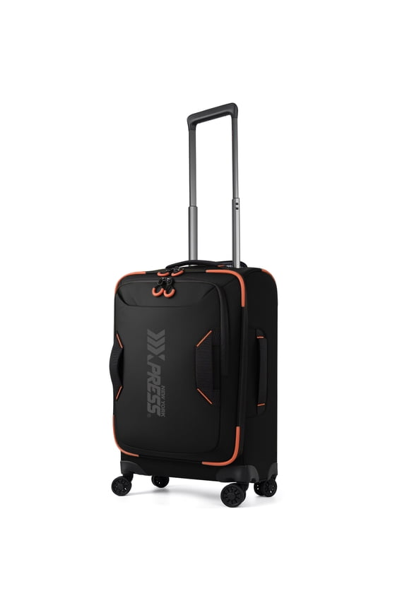 22" Carry-on Luggage Lightweight Water-Resistant Softside Suitcase with Laptop Pocket for Men Women, Black - TA8353