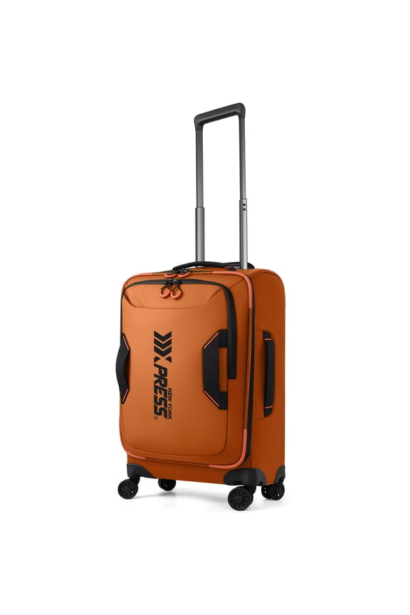 22" Carry-on Luggage Lightweight Water-Resistant Softside Suitcase with Laptop Pocket for Men Women, Orange - TA8353