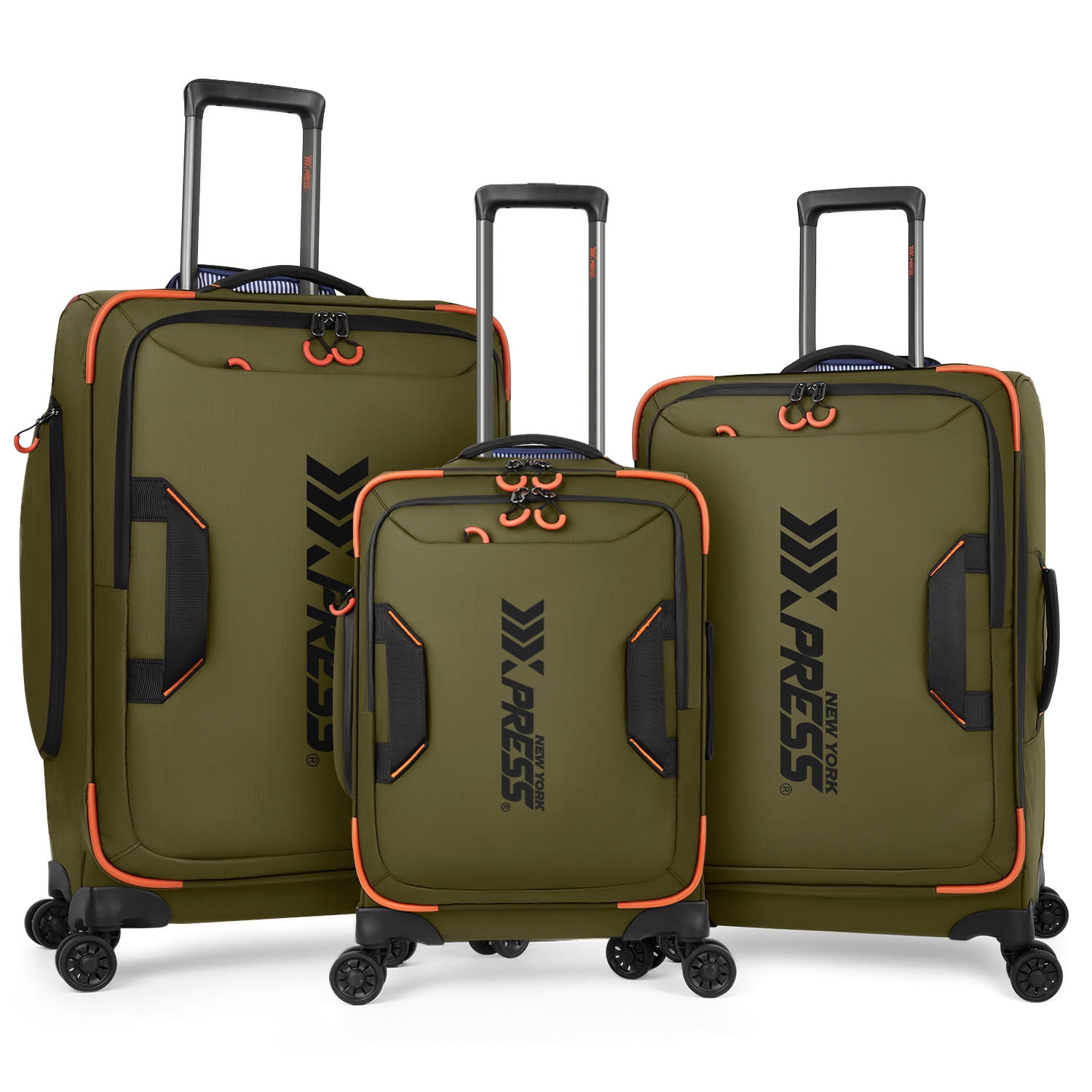 SK-II LXP 3-Piece Travel Kit 3個セット New York Xpress 3-Piece Softside Luggage Set, 20/26/30 inch