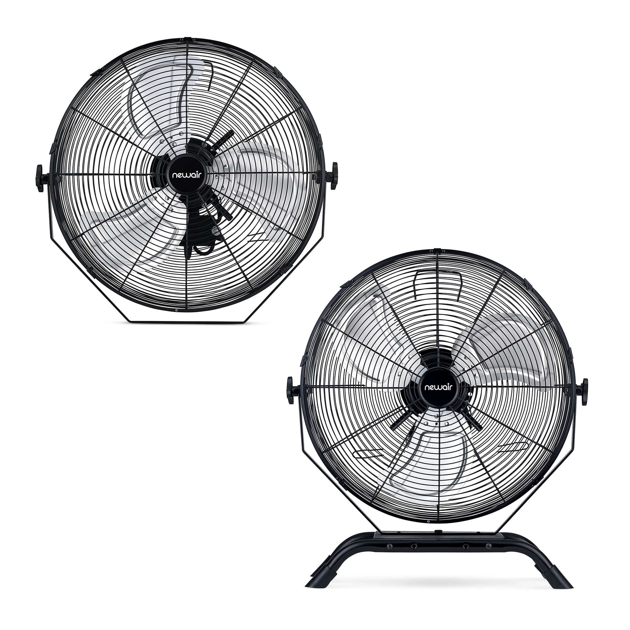 Newair 18" High Velocity Outdoor Fan, Heavy Duty Waterproof 2-in-1 Floor Stand or Wall Mount Fan, Adjustable Tilt and 3 Speeds up to 4012 CFM
