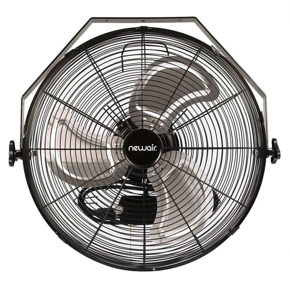 Newair 18-inch High Velocity Fan | Garage Wall Mount Fan | 3 Speeds