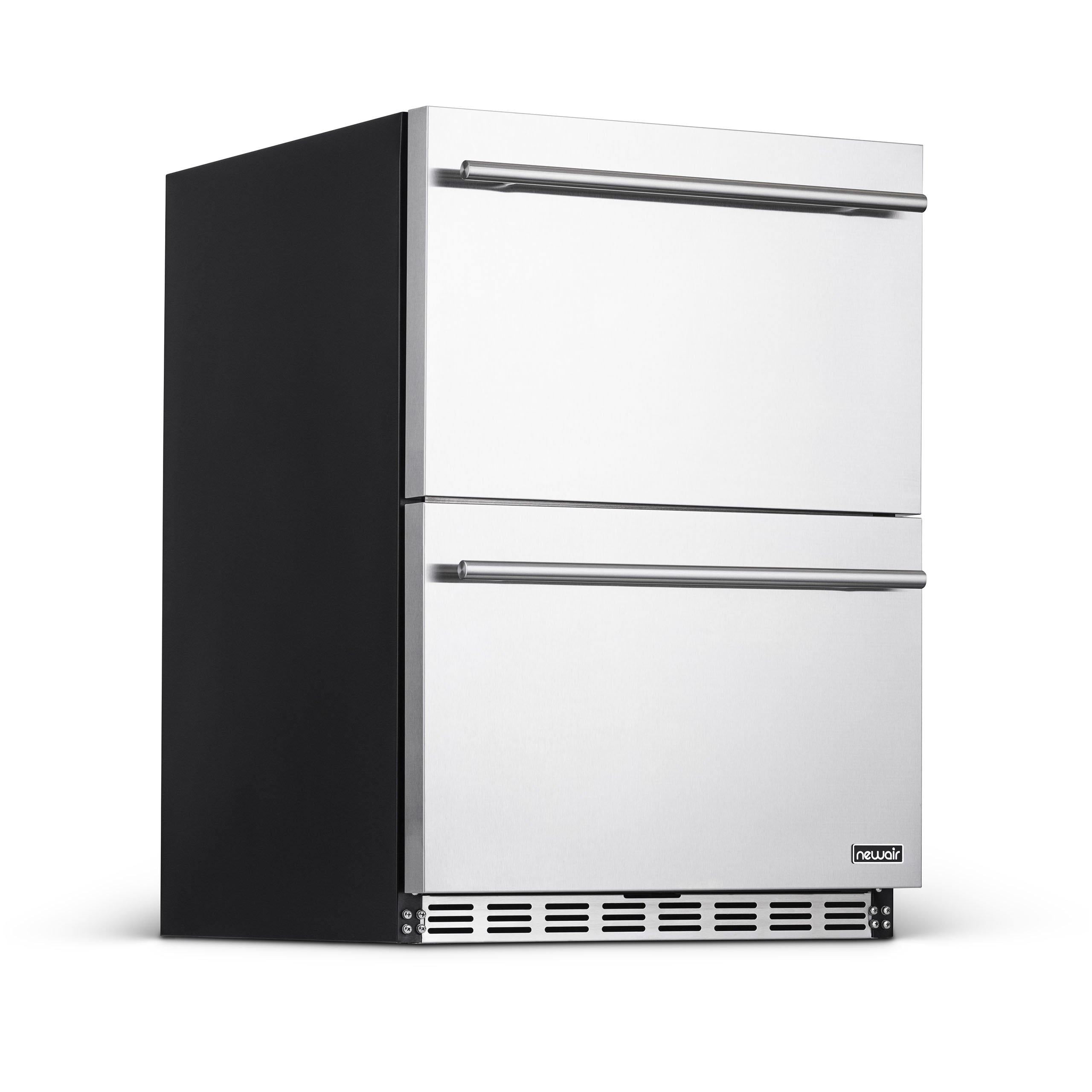 Newair 24" Built-in 20 Bottle and 80 Can Dual Drawer Indoor in Stainless Steel - NOF100SS00 - image 1 of 24