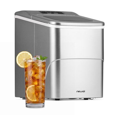 Newair 26 lbs. Countertop Bullet Ice Maker in Silver- NIM026MS00