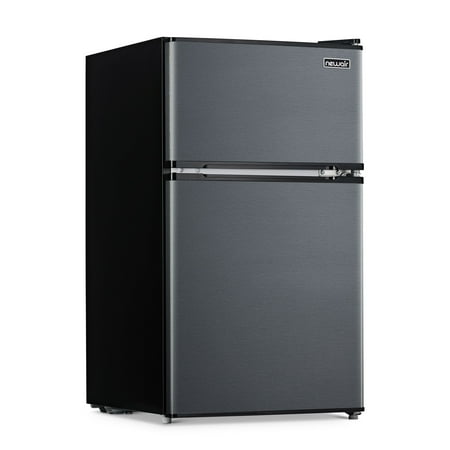 NewAir - 3.1 Cu. Ft. Compact Mini Refrigerator with Freezer, Can Dispenser and Energy Star - Gray