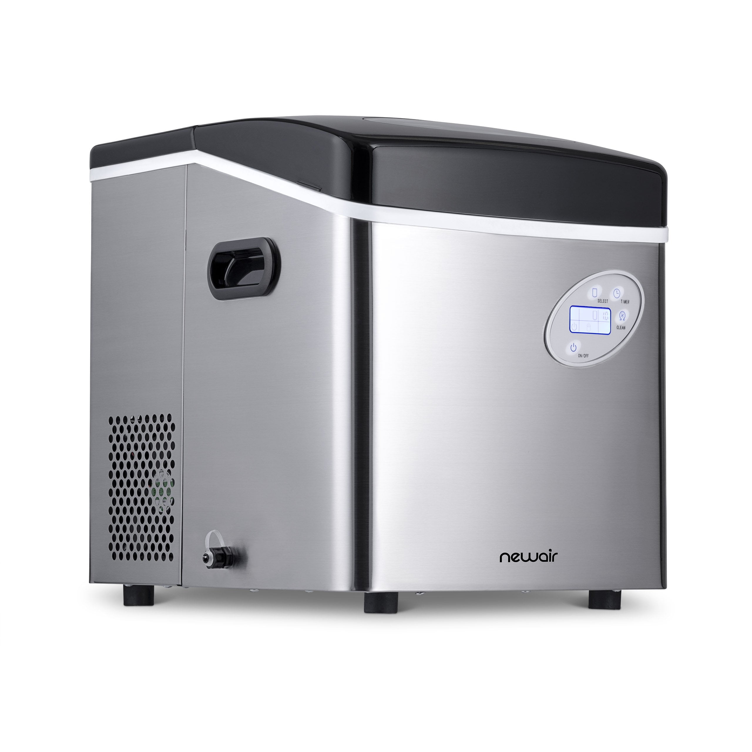 Stainless Steel Portable Countertop Ice Maker with LCD Display