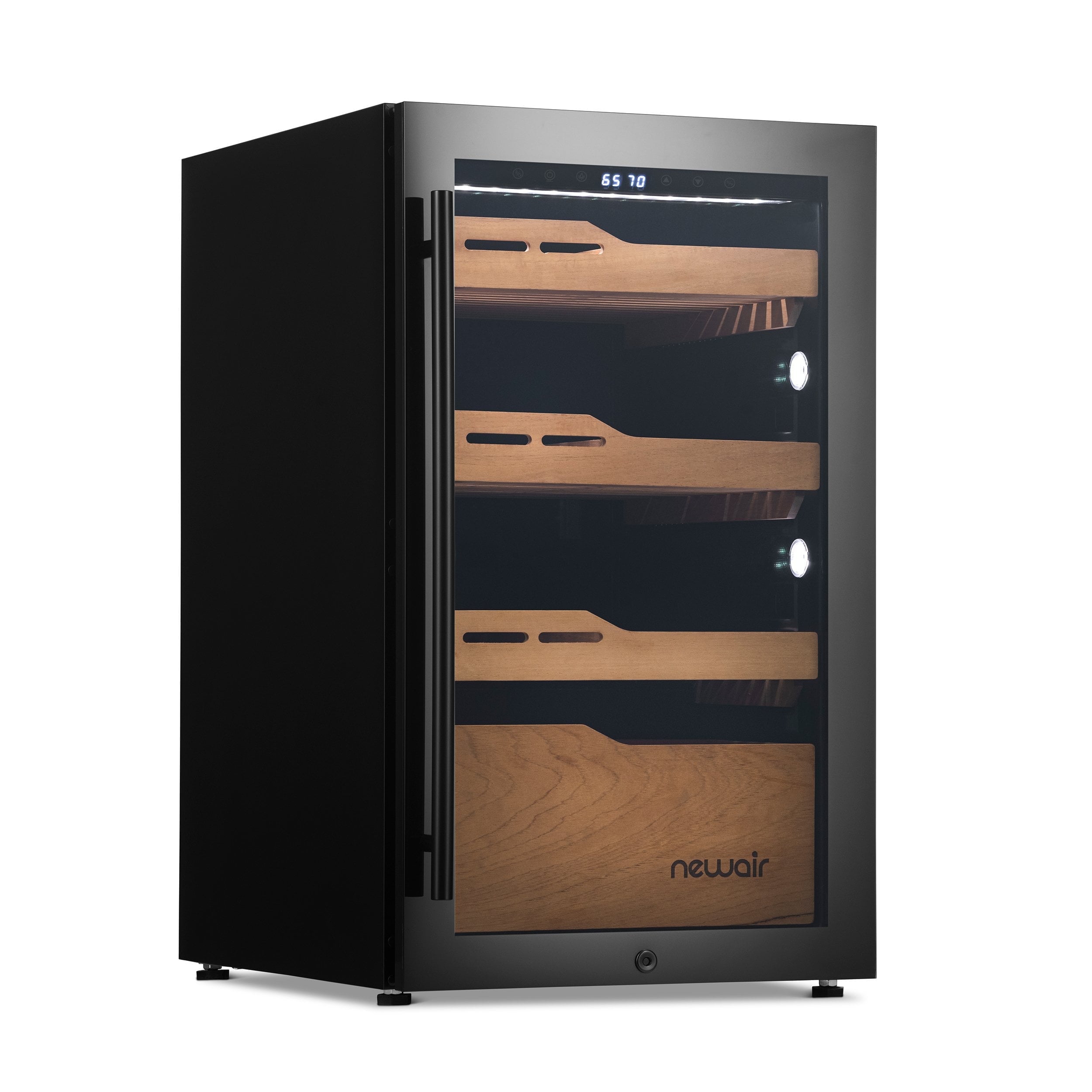 NewAir Black Electric Cigar Humidor with Cedar Drawers