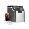 thumbnail image 1 of Newair Countertop Portable Clear Ice Cube Maker Machine, 45lbs/24H in Stainless Steel, 1 of 14